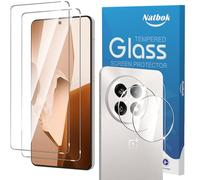 Natbok 2+2 Pezzi Vetro Temperato per OnePlus 13R 5G Pellicola Prottetiva con Pellicola Fotocamera,Anti Graffio,Durezza 9H,Senza Bolle, Anti-Impronte Film per OnePlus 13R