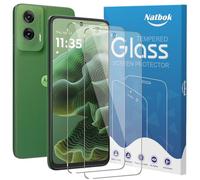 Natbok 2 Pezzi Vetro Temperato per Motorola Moto G35 5G Pellicola Prottetiva,Anti Graffio,Durezza 9H,0,33mm Trasparente,Senza Bolle, Anti-Impronte Film per Moto G35,Facile da Installare