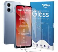 Natbok 2 Pezzi Vetro Temperato per Redmi 15A/Redmi A7 Pro/Poco C81/Poco C81 Pro Pellicola Prottetiva, Anti Graffio, Durezza 9H,0,33mm Trasparente Film per Redmi 15A, Facile da Installare
