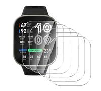 Natbok 5 Pezzi Vetro Temperato per Amazfit Bip Max 50mm, Anti Graffio,Durezza 9H,0,33mm,Senza Bolle, Anti-Impronte Pellicola Prottetiva Film per Amazfit Bip Max, Facile da Installare
