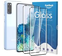 Natbok Confezione da 2 pellicole protettive 3D compatibili con Samsung Galaxy S20, copertura completa 3D, pellicola in vetro temperato 9H, trasparente HD, antigraffio, senza bolle per Galaxy S20