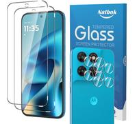Natbok Vetro Temperato per Motorola Moto G77/G87/G67 5G, 2+2 Pezzi Pellicola Prottetiva con Pellicola Fotocamera Anti Graffio Durezza 9H Senza Bolle Anti-Impronte Film per Moto G77
