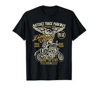 Natchez Trace Parkway MS TN USA - Motocicletta effetto invecchiato Maglietta
