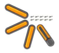 Natcoo Copriruota Monopattino Striscia Riflettente per Xiaomi M365, PRO, 1S, Pro2, Mi3, Copertura Protettiva Ruote Anteriori e Posteriori Pezzo Riflettente Accessori Scooter(Nero/Arancione