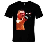 Nate Diaz Middle Finger Fighter Fan T Shirt Nero L