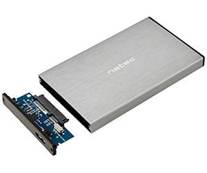 Natec Rhino Go - Contenitore Esterno per SATA USB 3.0 da 2,5", Colore: Grigio