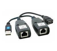 NATEFEMIN Cavo USB 2.0 maschio e femmina a interfaccia RJ45 Cat-5/5e/6 LAN Plug&Play Adattatore di rete Extender Over Repeater Set accessorio