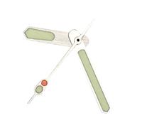 NATEFEMIN Pezzi di ricambio verde C3 luminoso orologio lancette di ricambio ricambio per Giappone NH35 NH36 Movimento meccanico automatico, Moderno