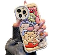 NATEROSO Compatible with iPhone 16 Pro Max Cute Case, Kawaii Phone Case TPU Leather Zoo Cartoon case Soft Rubber Shockproof Protective for iPhone 16 Pro Max Case Cover for Women Girls