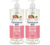 Natessance Igiene Almond Doccia Crema Profumo Vine Pesca senza Solfati 1 L (Confezione da 2)