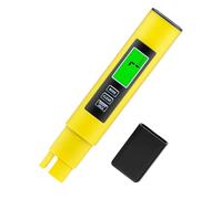 NATFORTREE TDS Meter - Tester digitale per acqua, 3 in 1, misura TDS, EC e temperatura, 0-9999 ppm, alta precisione, per acqua potabile, acquari, piscine, idroponica, giallo