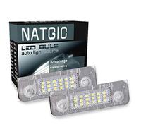 NATGIC 1 Coppia 18SMD LED Luce Targa CAN-BUS LED Lumero Targa Luce Lampada Integrata Luce Targas Impermeabile Luces Gruppo Lampada 12V 1.8W - 6000K Bianco