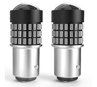 NATGIC 1157 BAY15D 7528 Lampadine a LED 1800LM 3014SMD Chipset 78-EX con obiettivo Proiettore per freno posteriore Luci di retromarcia, rosso, 12-24 V (2 confezioni)