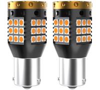 NATGIC BAU15S PY21W LED Lampadine per Indicatori di Direzione Ambra 3700LM 3030 45 SMD Canbus Errore Anti - Hyper Flash Gratuito per Indicatori di Direzione a LED Anteriori o Posteriori (Pack-2)