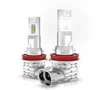 NATGIC H11 H8 H9 Lampadine Fendinebbia LED ad Alta Potenza 55W CanBus Senza Errori Super Brillante Luce di Marcia Diurna 3200LM e 6500K Xenon Bianco DC 9V - 32V - 2 Anni di Garanzia (Confezione da 2)