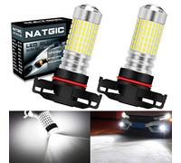 NATGIC PSX24W 2504 Lampadine Fendinebbia a LED Xenon Bianco 3000LM 3014 SMD 144-EX Chipset con Proiettore per Obiettivo Auto Fendinebbia Fendinebbia 12-24 V (2-Pack)