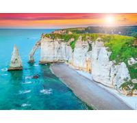 Nathan 12000920 Puzzle di alta qualità, motivo: scogliere di Etretat, 1000 pezzi, per adulti e bambini dai 14 anni