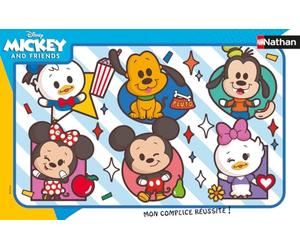 Nathan 12004298 - Puzzle per bambini, cornice 15 pezzi, motivo: amici per la vita/Disney Topolino, ragazza o ragazzo dai 3 anni, puzzle di alta qualità, cartone spesso e resistente