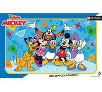 Nathan 86146 - Puzzle per bambini, con cornice da 15 pezzi, motivo: gli amici di Topolino, Disney o bambina dai 3 anni, puzzle di alta qualità, cartone spesso e resistente, motivo: Topolino Disney
