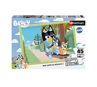 Nathan 86166 - Puzzle per bambini, 45 pezzi, motivo: pomeriggio in famiglia, motivo: Bluey per bambini dai 5 anni, puzzle di alta qualità, cartone spesso e resistente, con animali