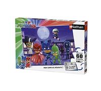 Nathan 86585 - Puzzle - pyjamasques contro i super malvagi - 60 pezzi - NUOVO
