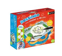Nathan - Dessineo - My Laboratorio di disegno - Tablet Disegno - Da 4 anni | Attività manuale per bambini - Imparare a disegnare in 4 fasi - Tavoletta luminosa - 30 modelli, 10 tavole decorative