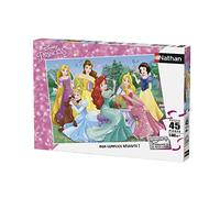 Nathan - Disney Princess Puzzle Incontro con i Principessa 45 Pezzi, 86537