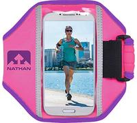 Nathan Fascia da braccio da corsa Super 5K universale perfetta per corsa, ciclismo, escursionismo e altro ancora. iPhone, Samsung, Note, Galaxy. Fascia da braccio per telefono