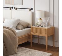 Nathan James Jasper Mid-Century Accent Tavolino con contenitore, struttura in legno, marrone naturale