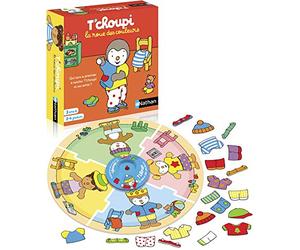 Nathan - La ruota dei colori T'choupi - Gioco educativo e cooperativo per bambini dai 3 anni da 2 a 4 giocatori