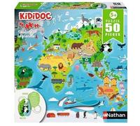 Nathan - Puzzle bifacciale da 50 pezzi per bambini - Kididoc - Salva il pianeta - A partire dai 5 anni - Puzzle di alta qualità - Misura perfetta - 12004182