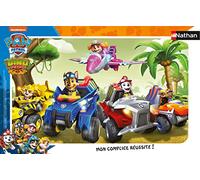 Nathan- Puzzle Cornice 15 Pezzi-in Strada con la Paw Patrol Pat'Patrouille Bambini, 4005556861729