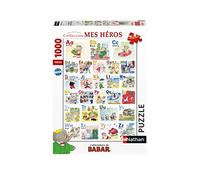 Nathan - Puzzle da 1000 pezzi - Babars ABC - Adulti e bambini dai 12 anni - Puzzle di alta qualità - Integrazione perfetta - Collezione My Heroes - 87364