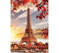 Nathan - Puzzle da 1000 Pezzi - Torre Eiffel in Autunno - Adulti e Bambini a Partire dai 14 Anni - Puzzle di Alta qualità - Adattamento Perfetto - Urban Collection - 12000915