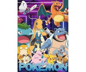 Nathan - Puzzle da 1500 pezzi - Neon Pokémon - Adulti e bambini a partire dai 14 anni - Puzzle di alta qualità - Collezione My Heroes - Avventura e azione - 12000933