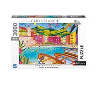 Nathan - Puzzle da 2000 pezzi - Giornata da sogno a Vernazza - Nolwenn Denis - Adulti e bambini a partire dai 14 anni - Puzzle di alta qualità - Collezione Carte Blanche - 87362