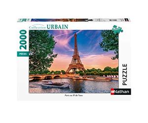 Nathan - Puzzle da 2000 pezzi - Paris au fil de l'eau - Adulti e bambini a partire dai 14 anni - Puzzle di alta qualità Urban Collection - 87884
