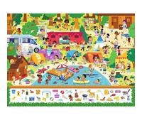 Nathan - Puzzle per bambini - 100 pezzi - Al campeggio (cerca e trova) - Ragazza o bambino a partire dai 6 anni - Puzzle di alta qualità - Cartone spesso e resistente - Nature - 86212