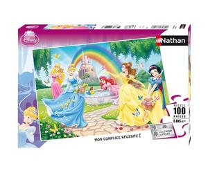 Nathan - Puzzle per Bambini - 100 Pezzi - Giardino delle Principesse Disney - Bambina o Bambino a Partire dai 6 Anni - Puzzle di Alta qualità - Cartone Spesso e Resistente - Principesse - 86708