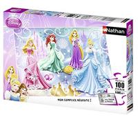Nathan - Puzzle per bambini - 100 pezzi - Sparkling Princesses - Principesse Disney - Ragazza o bambino a partire dai 6 anni - Puzzle di alta qualità - Cartone spesso e resistente - 86720