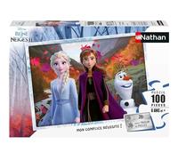 Nathan - Puzzle per bambini - 100 pezzi - Un mondo magico - Disney Frozen 2 - Ragazza o bambino a partire da 6 anni - Puzzle di alta qualità - Cartone spesso e resistente - Principesse - 86768