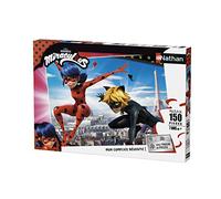 Nathan - Puzzle per bambini - 150 pezzi - Ladybug e gatto nero - Miraculous - Ragazze o ragazzi dai 7 anni - Puzzle di alta qualità - Cartone spesso e resistente - Supereroe - 86821