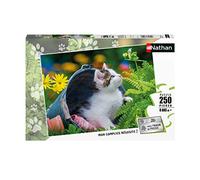 Nathan - Puzzle per bambini - 250 pezzi - Curioso gattino - Bambini o bambine a partire da 8 anni - Puzzle di alta qualità - Cartone spesso e resistente - Animali - 86876