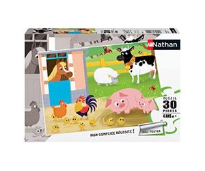 Nathan - Puzzle per bambini - 30 pezzi - My Farm Friends - Ragazza o bambino a partire da 4 anni - Puzzle di alta qualità - Cartone spesso e robusto - Animali - 86365