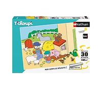 Nathan - Puzzle per bambini - 30 pezzi - T'choupi alla fattoria - Ragazza o bambino a partire da 4 anni - Puzzle di alta qualità - Cartone spesso e resistente - Everyday & Animals - 86379