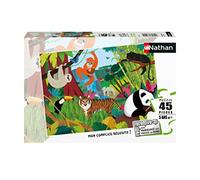 Nathan - Puzzle per bambini - 45 pezzi - Animali della giungla - Ragazza o bambino a partire da 5 anni - Puzzle di alta qualità - Cartone spesso e resistente - Animali - 86176