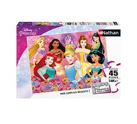 Nathan - Puzzle per bambini - 45 pezzi - Principesse Disney - Ragazza o bambino a partire dai 5 anni - Puzzle di alta qualità - Cartone spesso e resistente - Principesse - 86177