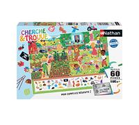 Nathan - Puzzle per bambini - 60 pezzi - In giardino (cerca e trova) - Ragazza o bambino a partire dai 6 anni - Puzzle di alta qualità - Cartone spesso e resistente - Nature - 86153
