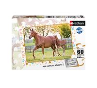 Nathan - Puzzle per bambini - 60 pezzi - Mamma e bambino a cavallo - Ragazza o bambino a partire dai 6 anni - Puzzle di alta qualità - Cartone spesso e robusto - Animali - 86167