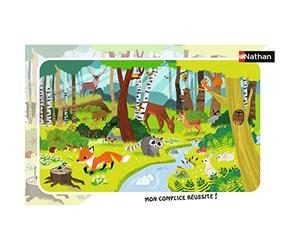 Nathan - Puzzle per bambini - Cornice da 15 pezzi - Animali della foresta - Bambina o bambino a partire da 3 anni - Puzzle di alta qualità - Cartone spesso e resistente - Animali - 86011